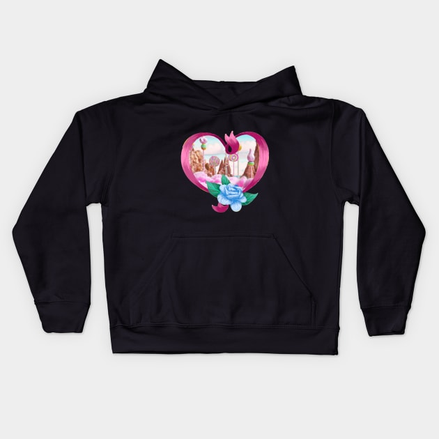 País de las Golosinas Kids Hoodie by Cotton Candy Art